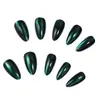 24 Piezas de Uñas Postizas Ojo de Gato Camaleón Brillantes Degradadas Mismo Estilo que en Ins Productos Más Vendidos Europeos y Americanos