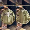 Otoño Nuevo Chaqueta Abrigo de Moda Tendencia para Hombre Estilosa Holgada Casual Versátil Chaqueta de Béisbol para Pareja