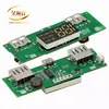 Módulo de carregamento de bateria de lítio 18650 com display digital 5V2.4A 2A 1A saída USB dupla com módulo de reforço de display