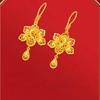 Brincos de pavão de tela aberta Brincos de ouro de areia vietnamita moda feminina brincos de estilo étnico brincos de gancho de orelha de ouro simulado atacado