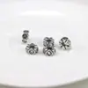Anillo de pulsera de cordón con cuentas de plata Xizang de aleación, separadores de cordón, anillo de cuentas de cristal, cuentas sueltas, cuentas de hilo, accesorios de joyería DIY