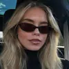 Óculos de Sol Oval Pequenos da Moda para Mulheres, Estilo Americano Gatinho Retro Ultraleve, Estilo Doce e Descolado, Sensação de Alta Qualidade
