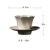 Miyuan Ceniza de Hierba Color Puro Cerámica Gaiwan Taza de Té Taza de Maestro Set de Té Kung Fu Colección Set de Accesorios Simples para Ceremonia de Té