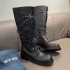 Botas vaqueras occidentales marrones de estilo europeo para mujer, nueva colección 2026, botas largas, botas de montar, botas Martin