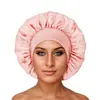 Touca de Dormir de Cetim Elástica de Aba Larga Amazon Touca para Cabelo Chapéu de Cetim Chapéu Turbante Chapéu para Quimioterapia Unissex Cor Sólida Touca de Banho