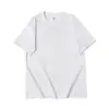 Camiseta blanca de algodón puro de Xinjiang, peso pesado, cuello redondo, manga corta para hombre y mujer, top casual holgado de manga corta para verano, color liso