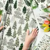 Papel de Seda Árbol de Navidad Acuarela Wx148 17g Papel de Envoltura a Prueba de Humedad para Dulces de Regalo Decoración de Bosque Papel de Seda