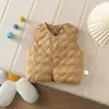 Otoño e Invierno Nuevo Acolchado de Algodón Abrigo Cálido Estilo Coreano Bebé Invierno Niño Pequeño Patrón Ondulado Cálido Chaleco Exterior Capa Base Tendencia