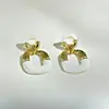 Pendientes Geométricos Retro de Esmalte con Goteo de Aceite Accesibles de Lujo Europeo y Americano para Mujer con Pendientes Elegantes Incrustados de Diamantes Pendientes de Diseño Nicho con un Toque de Alta Gama