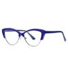 Amazon New Cat's Eye Flat Mirror 2177 Fashion Metal Sobrancelha Frame Feminino Preto Frame Simples Óculos Spot