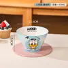 Serie Mickey de Disney Tazón Cónico Alto Color Bajo Esmalte Vajilla Tazón para Arroz Cerámica Regalo para Uso Doméstico Regalo de Cumpleaños