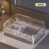 Caja de almacenamiento de cosméticos de alto valor para el hogar, gran capacidad, compartimento transparente de escritorio, caja de acabado, estante para artículos diversos, venta al por mayor