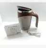 Caneca de Café Preguiçosa com Mistura Automática Magnética Rotativa Elétrica de Leite Aço Inoxidável 304