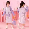 Ropa de noche Cinnamoroll para niños de comercio exterior, estilo otoño e invierno, franela de vellón de coral grueso, ropa para el hogar para niñas pequeñas y bebés