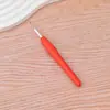 Agulha de crochê colorida com cabo macio em TPR, agulha de crochê de alumínio com cabo macio em cores do arco-íris, ferramenta de tricô manual, agulha de lã de silicone de alta qualidade.