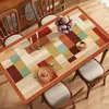 Alfombrilla Protectora para Encimera de Barra Lateral de Comedor Estilo Americano 2025 Lujo Ligero Sensación de Alta Gama Mantel Lavable Cero Alfombrilla Anti-Suciedad para Zapatero Alfombrilla para Mueble de TV