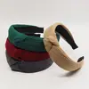 Diadema de Punto de Color Sólido Coreana para Primavera y Verano Hebilla para la Cabeza de Punto Nudo de Ala Ancha Vintage Accesorios para el Cabello de Sujeción para Lavarse la Cara