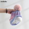 Comercio Exterior Gorro de Lana Otoño e Invierno para Hombres y Mujeres Forrado de Felpa Gorro Tejido Engrosado Gorro para el Frío Cálido Personalidad Moda Versátil Color Macarrón