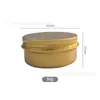 Botella de Aluminio Redonda Dorada de Doble Cara con Tapa de Rosca Tarro Sellado Muestra de Crema Portátil para Viaje Sólido Almacenamiento de Aceite Esencial Botella Vacía