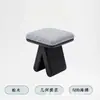 Banqueta de Maquiagem Estilo Vintage Italiano Simples de Luxo Nórdico Madeira Maciça Banqueta de Chá Estilo Artístico Retrô Banqueta para Trocar Sapatos Sala de Estar