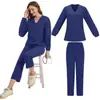 Aliexpress Ropa de Manga Larga para Lavar a Mano Pantalones Rectos Ropa para Lavar a Mano de Mujer Salón de Belleza Clínica Veterinaria Ropa para Lavar a Mano de Enfermería Mangas Largas