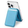 Soporte Magnético para Tarjetas Apple MagSafe Adecuado para Apple iPhone16Pro Cuero Eje Giratorio Soporte para Tarjetas con Espejo