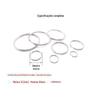 Em estoque chaveiro de metal argola abertura do anel diâmetro externo 12-50mm acessórios de ferragem chaveiro para pendurar niquelado argola dupla argola grande