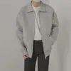 Chaqueta Coreana de Doble Cremallera Nueva para Hombre de Primavera y Otoño, Top de Pareja Estilo Universitario, Sudadera Versátil Estilo Hong Kong, Chaqueta de Moda
