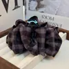 Presilha de Garra Nuvem Bolha Xadrez Estilo Coreano, Presilha de Garra Tubarão Elegante Versátil Moda Outono e Inverno Estilo Coreano, Acessório de Cabelo Versátil Pente de Cabelo