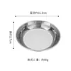 Plato de acero inoxidable 304, engrosado para uso doméstico, plato para pescado, plato redondo para restaurante de hotel, charola para alimentos de cafetería, plato para snacks, venta al por mayor