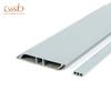 Suministro de piezas de extrusión de plástico hueco de perfil de PVC gris mate, perfil de plástico ignífugo de grado V0.