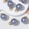 Contas soltas de acrílico com pentagrama pixelado galvanizado colorido, pingentes de pérola de imitação, contas de Natal, pingentes feitos à mão para DIY