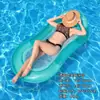 Novo produto transfronteiriço: cadeira de lounge inflável colorida de bolinhas, cama flutuante para entretenimento na piscina, jangada flutuante de malha de PVC espessa para uma pessoa