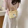 Bolsa de cubo de encaje personalizada estilo lindo y femenino para mujer, nueva niche 2026 de alta apariencia, bolso de hombro de dibujos animados