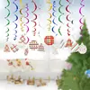 Árvore de Natal em Espiral de PVC para Pendurar, Guirlanda com Bolas de Cristal, Decoração de Cena de Festa, Suprimento Transfronteiriço da Amazon