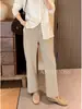 Não importa como você combine, fica emagrecedor~ Adequado para todas as meninas! Jeans casual de cintura alta, modelador, com elasticidade em quatro direções e perna reta