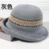 Chapéu de Pescador Tricotado Suave Estilo Coreano, Chapéu de Sol com Jacquard Color-Blocking para Venda por Atacado, Chapéu de Sol para Primavera e Verão, para Deslocamento e Férias, para Mulheres