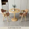 Mesa y sillas pequeñas redondas modernas y casuales para recepción y negociación en apartamentos pequeños, mesa de comedor, mesa redonda pequeña para balcón, para tiendas de té de leche y cafeterías