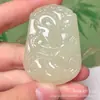 Colgante de Guanyin de Jade Afgano Natural, Colgante de Guanyin de Jade de Hotan para Hombres y Mujeres, Collar con Colgante de Jade, Amuleto de Jade para Parejas
