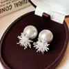 Brincos de Fogos de Artifício Cravejados de Diamantes com Gotejamento de Óleo Agulha de Prata, Brincos Versáteis de Ano Novo Vintage, Brincos de Luxo Leve de Alta Qualidade com um Design Único
