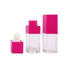 Tubo cuadrado de brillo de labios de 10g hecho a medida de Lili Factory, material de empaque cosmético, tubo de brillo de labios, cepillo cosmético grande, tubo vacío recargable