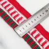 Cinta tejida festiva de Navidad transfronteriza, decoración festiva, cinta para envolver ramos de regalo hechos a mano, Año Nuevo, dos colores