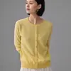 Corte Ajustado, Lujo Accesible, Suave y Amigable con la Piel Chaqueta Suéter de Manga Larga Nuevo Estilo Otoño e Invierno 2025 Cárdigan Tejido 100% Cachemira para Mujer