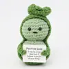 Productos transfronterizos tejido a mano de lana tejido fruta y verdura de dibujos animados muñeco adornos de joyería bolsa de expresión de energía positiva