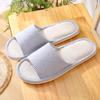 Zapatillas de Casa de Lino Four Seasons para Interior Suelo de Casa EVA Antideslizante Rayadas de Pareja para Hombre y Mujer Zapatillas de Lino Venta al por Mayor