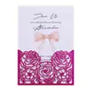 Tarjeta de Brillo Estilo Europeo Hermosa Tarjeta de Felicitación de Boda Papel Hueco Láser Talla de Papel Invitación de Compromiso Tarjeta de Boda Personalizada
