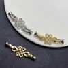 Retenção de Cor Forte, Nó Chinês de Diamante Completo com Fivela de Pérola, Pulseira de Cristal Feita à Mão, Acessórios para Joias DIY, Contas