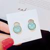 Pendientes geométricos versátiles de estilo coreano, con aguja de plata 925, ideales para chicas 33052