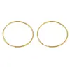 Pendientes redondos grandes pequeños lisos de oro europeos y americanos para mujer, estilo nicho, pendientes de alta calidad, simples, combinan con todo, estilo frío, moda