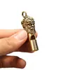 Latón Puro Silbato del Gran Sabio Sun Wukong Silbato Cabeza de Mono Silbato de Rescate de Emergencia Regalo Cultural y Creativo Llavero de Coche Colgante